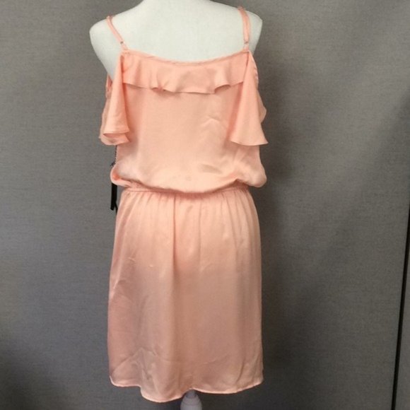 Most Collection Peach Thin Strap Ruffle Dress - Picture 3 of 5